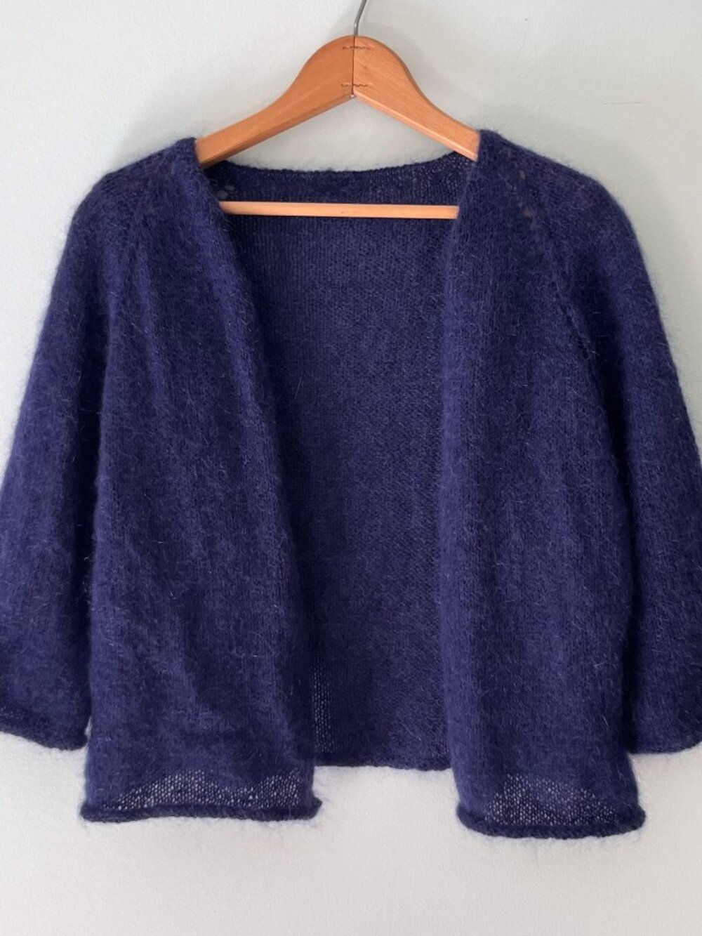 Hand Knit Mohair Blend Cardigan